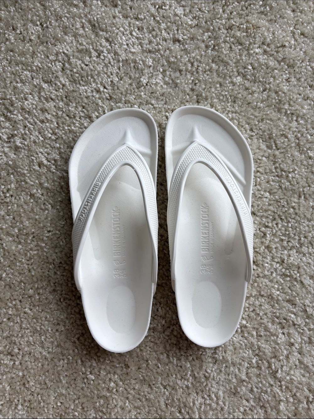 Birkenstock White EVA Thong Sandals
